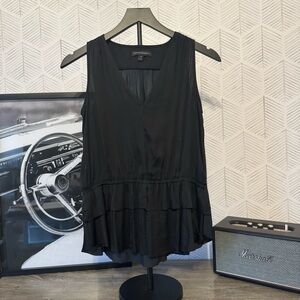Banana Republic Black Sleeveless Peplum Top